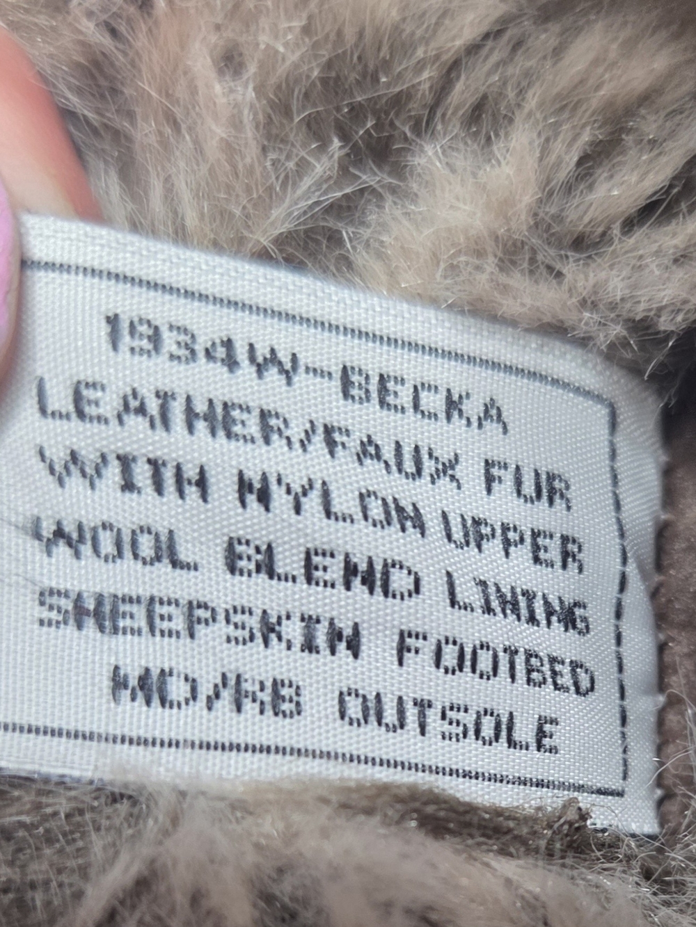 BEARPAW Becka Women’s Waterproof Snow Boots Stone Gray Fur Trim Lace Up Size 8 - Picture 9 of 11